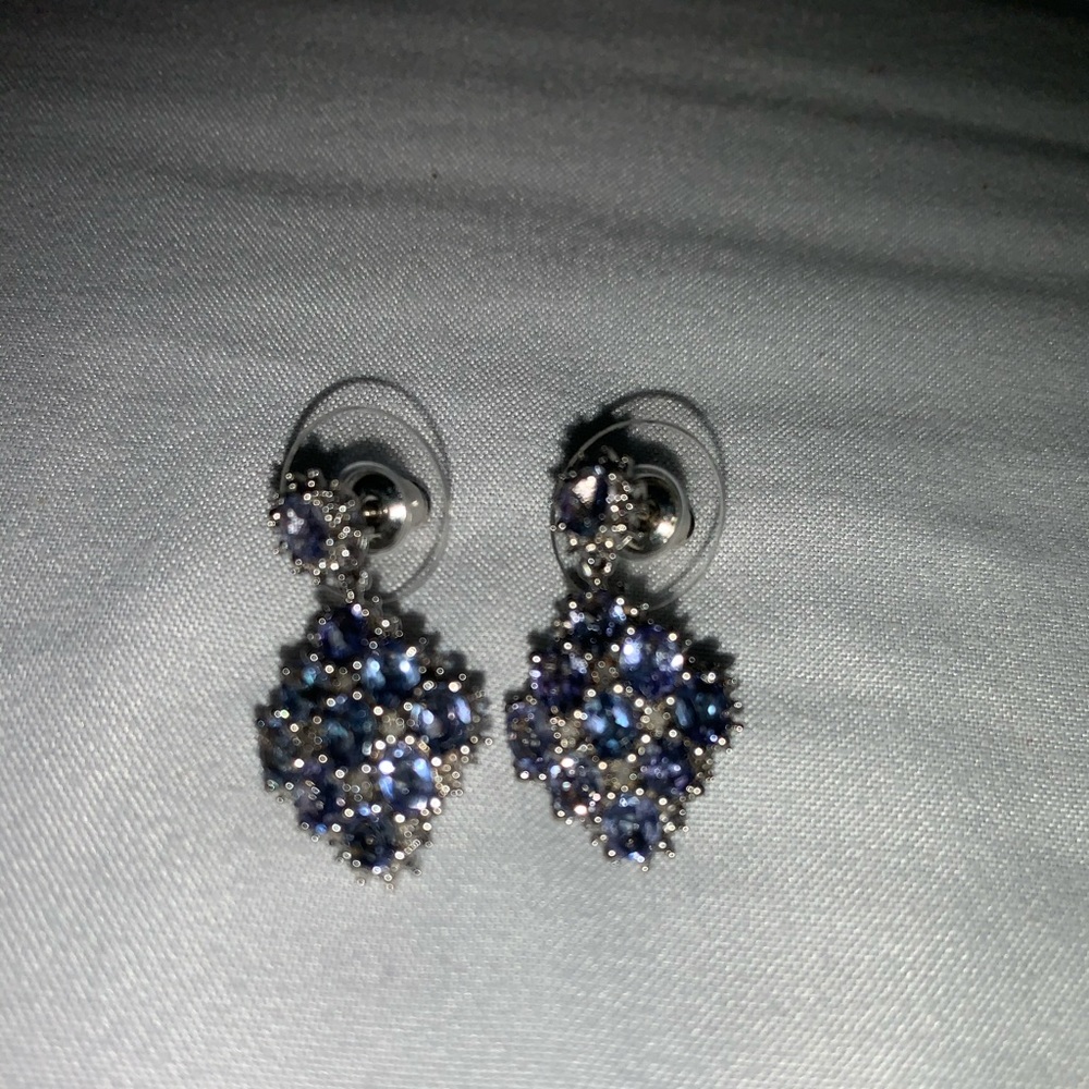 Bondi blue tanzanite earrings